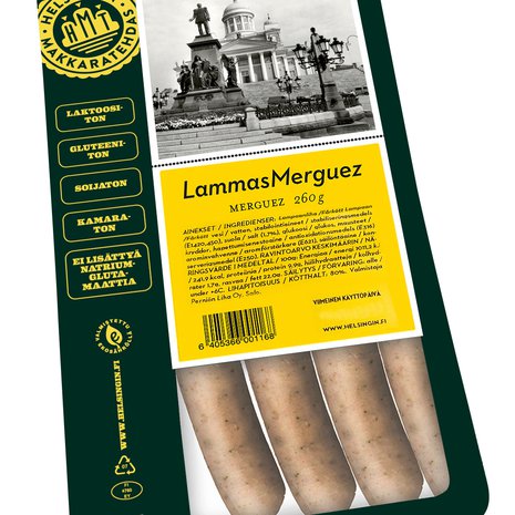 Lammasmerguez lämmittää muttei polta.