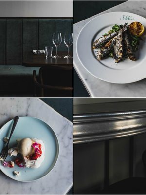 Sikke'sin sisustus tuo mieleen pariisilaisbistrot. Strindbergin vanha kahvilatiski sai ravintolassa uuden elämän.