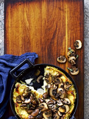 Valkoiseen lasagneen voi käyttää sieniretken saaliin. Kuva: <span class="photographer">Sami Repo.</span>