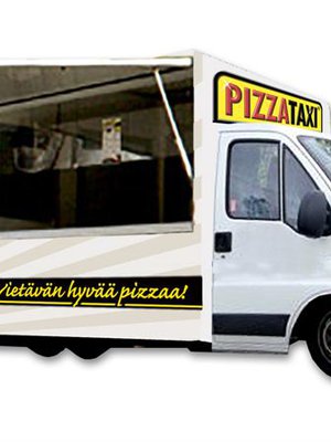 Katuruokapizzat leivotaan autossa. kuva: Pizzataxi.