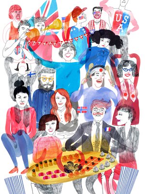 Kokkimittelöä voi fanittaa kuin urheilukisoja. Kuvitus: Satu Kettunen.