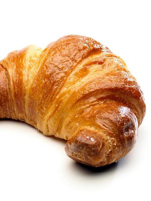 Erinomainen croissant on kauttaaltaan hyvin lehtevä, ja ohuenohuiden taikinakerrosten välissä on ilmaa.