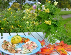 Kesän hienoihin hetkiin ripaus syksyä pirteällä kesäliemellä muikkua ja keitettyä perunaa