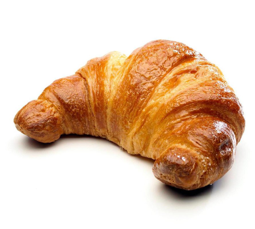 Erinomainen croissant on kauttaaltaan hyvin lehtevä, ja ohuenohuiden taikinakerrosten välissä on ilmaa.