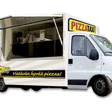Katuruokapizzat leivotaan autossa. kuva: Pizzataxi.