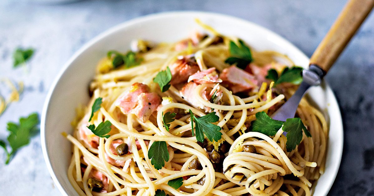 Sitruunainen Savulohi Kaprispasta Kala Pastat Ja Risotot Soppa365